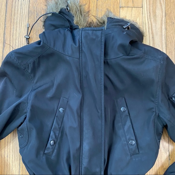 SAM S13 Black Faux Fur Lined Anorak Jacket XL - Picture 2 of 13